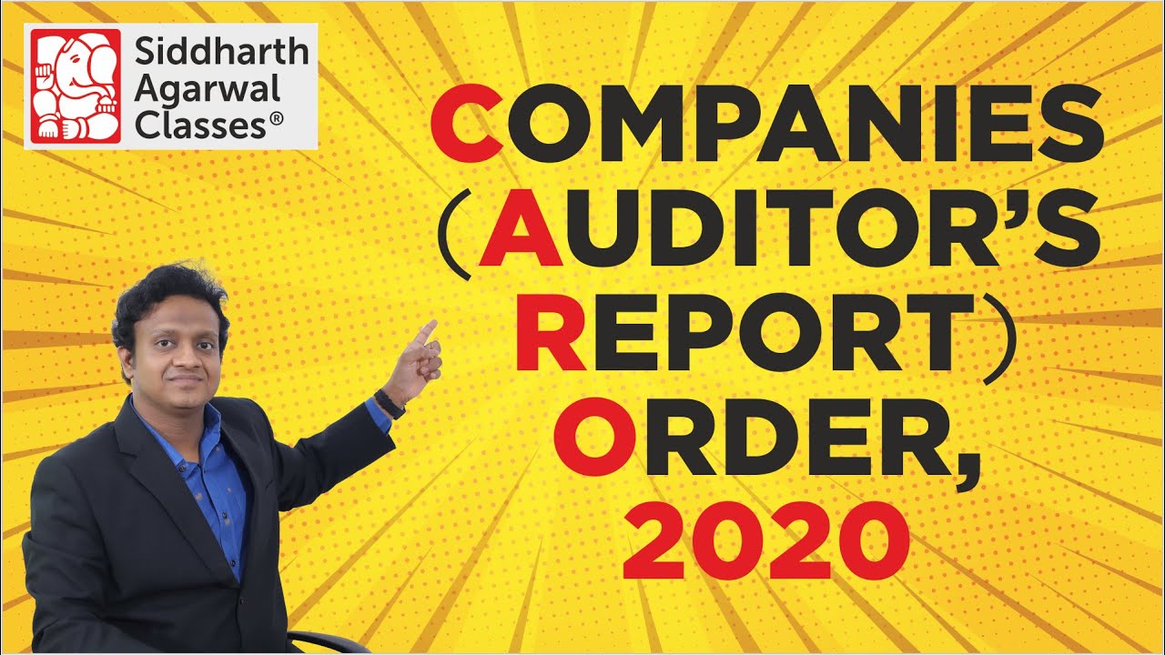 CARO 2020 | Very Important | Siddharth Agarwal