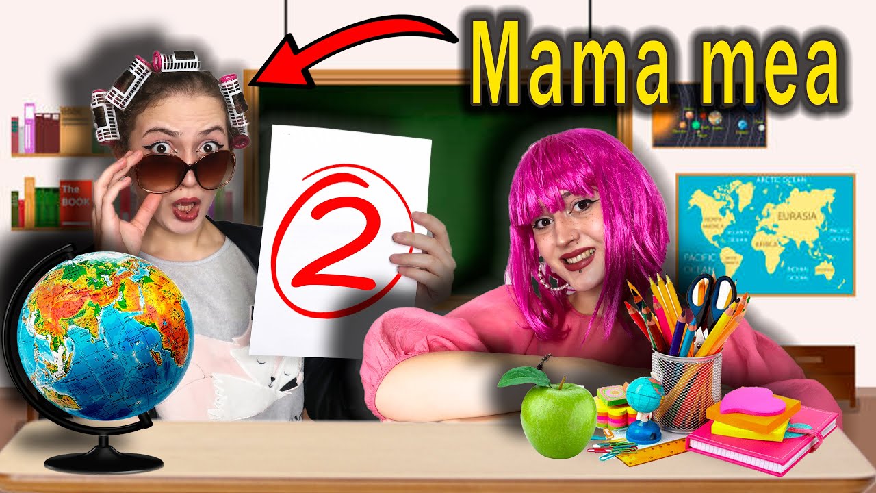 Mama mea s-a intors la scoala pentru o zi! 24 de ore challenge