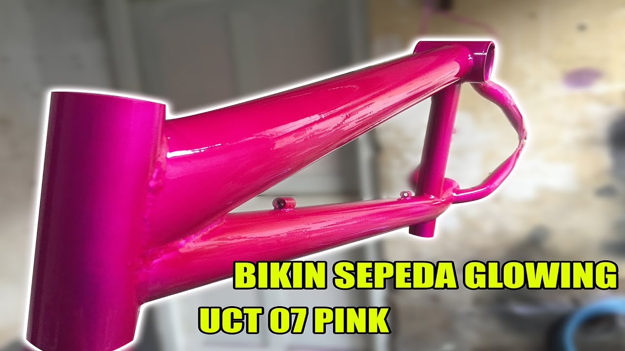 Repaint Frame Sepeda Wim Cycle Warna Candy Tone Pink Sapporo