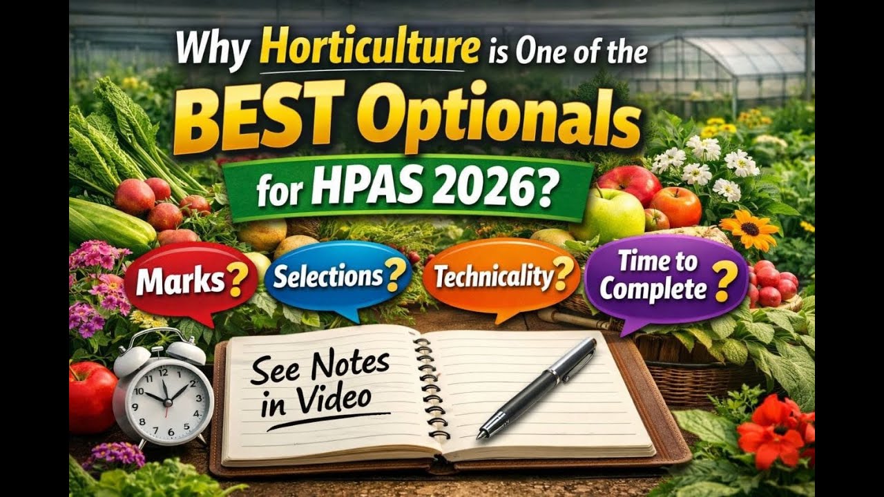 Why Horticulture is One of the BEST Optionals for HPAS 2026? | Marks, Selection & Time Analysis