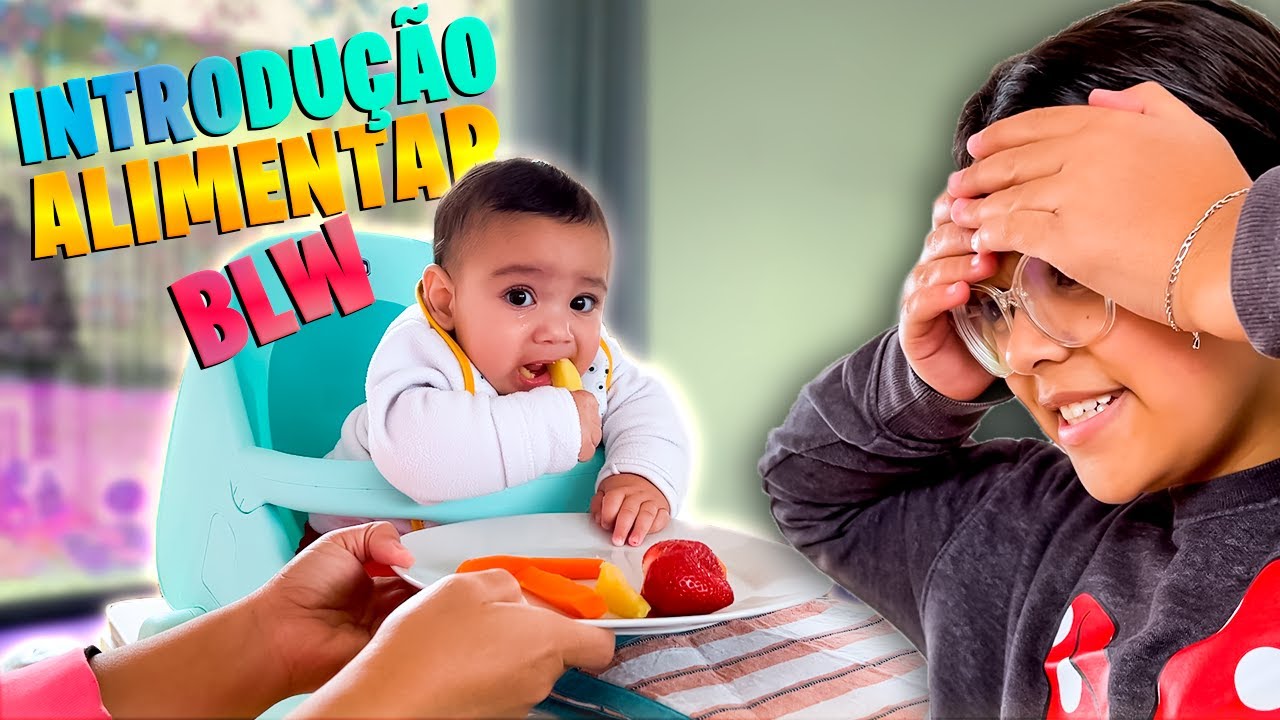 MEU IRMÃOZINHO COMEU COMIDA PELA PRIMEIRA VEZ | INTRODUÇÃO ALIMENTAR.