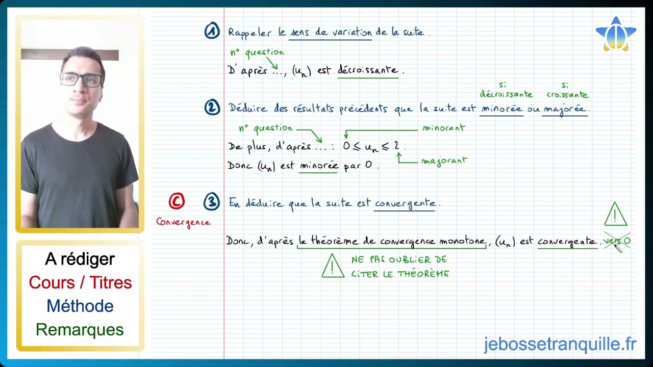 📝PDF | FICHE MÉTHODE | Montrer qu'une suite est convergente