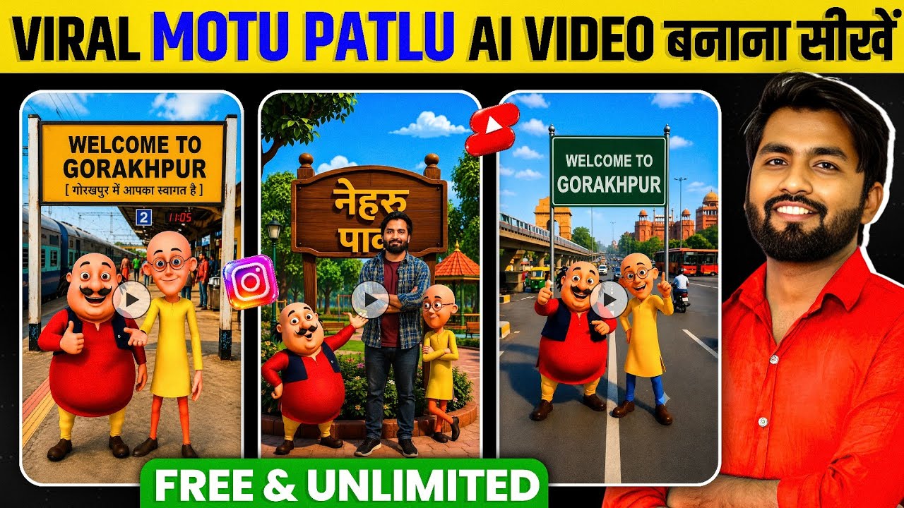 Instagram Viral Motu Patlu Wali Ai Video Kaise Banaye | Trending motu patlu ai video kaise banaen