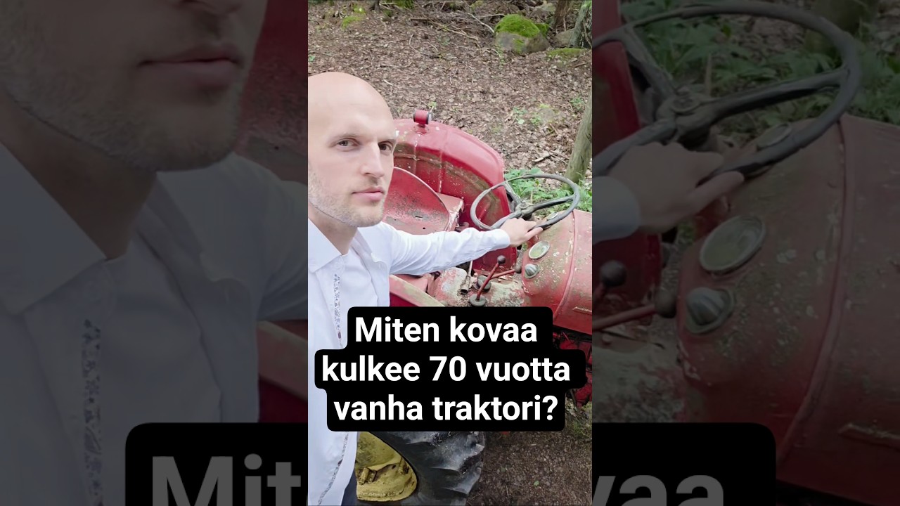 Miten kovaa 70 vuotta vanha traktori kulkee? 🚜 #traktori #nopeus #shorts #nuffield