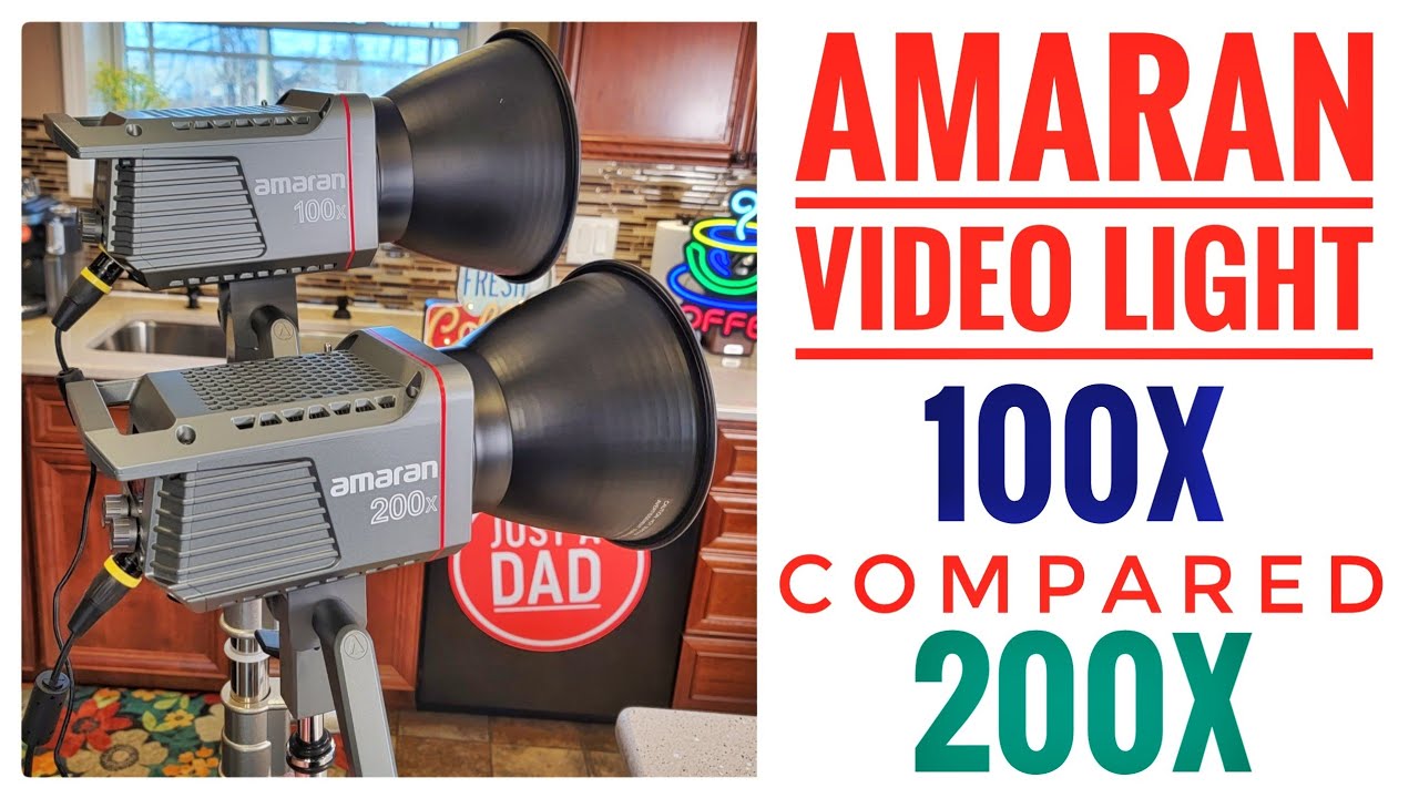 Apurture Amaran 100X vs 200X Bi Color LED Video Light Comparison Review
