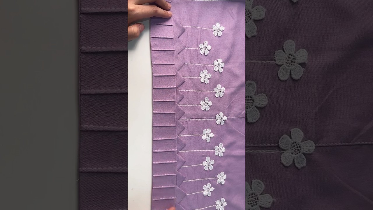 Flower Embroidery & Pleated Trouser Design | Latest Stylish Bottom Design 2025 #shorts