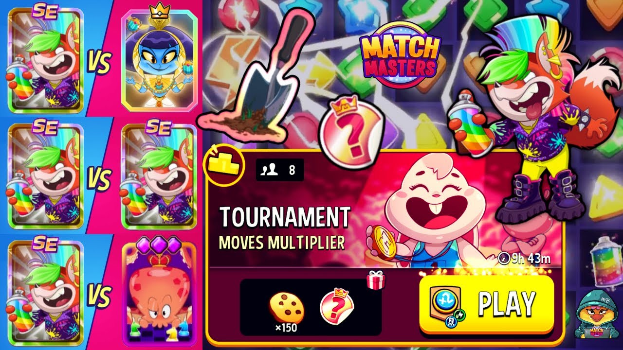 TOURNAMENT! 8 players Moves Multiplier Boosted | Match Masters