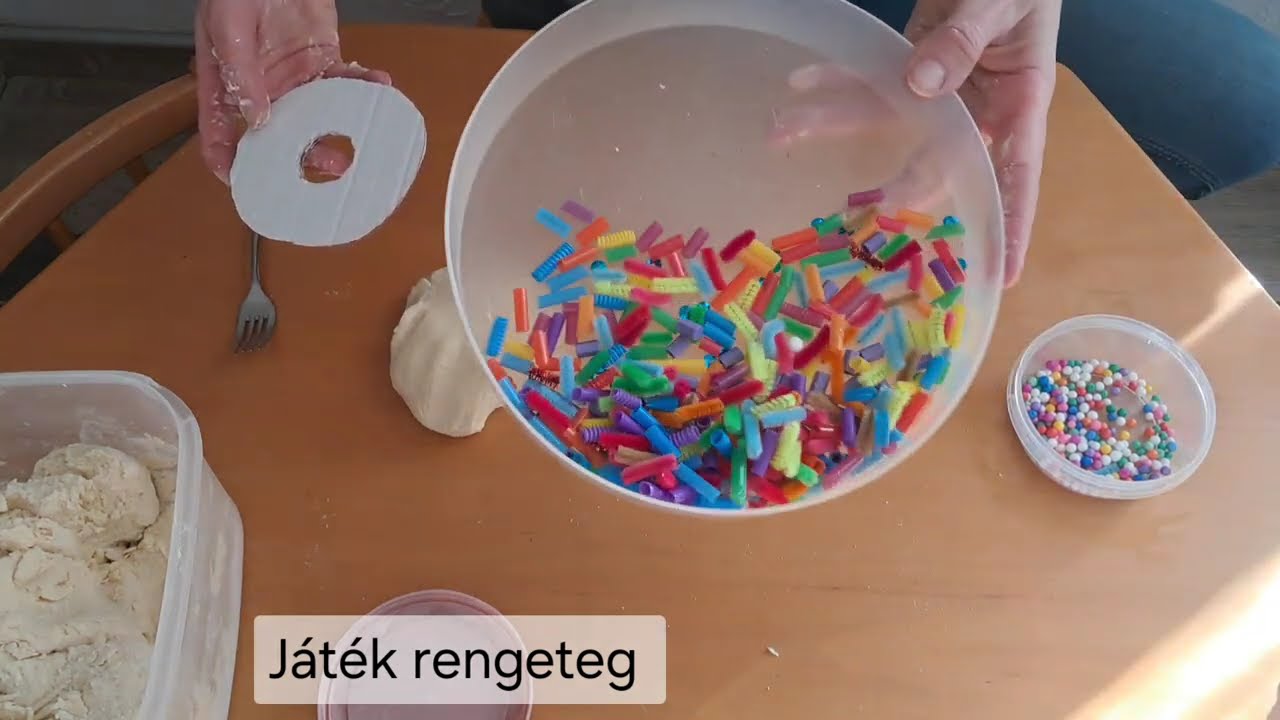 Készítsünk  fánkot  a gyerekekkel - egyszerű kézműves  ötlet -Játék rengeteg gyógypedagógus #diy