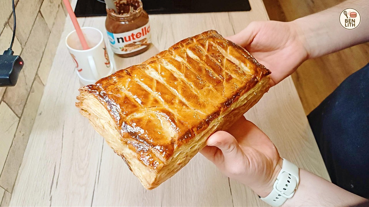 FEUILLETÉ AU NUTELLA ULTRA CROUSTILLANT (avec chutes de pâte feuilletée) | Goûter rapide