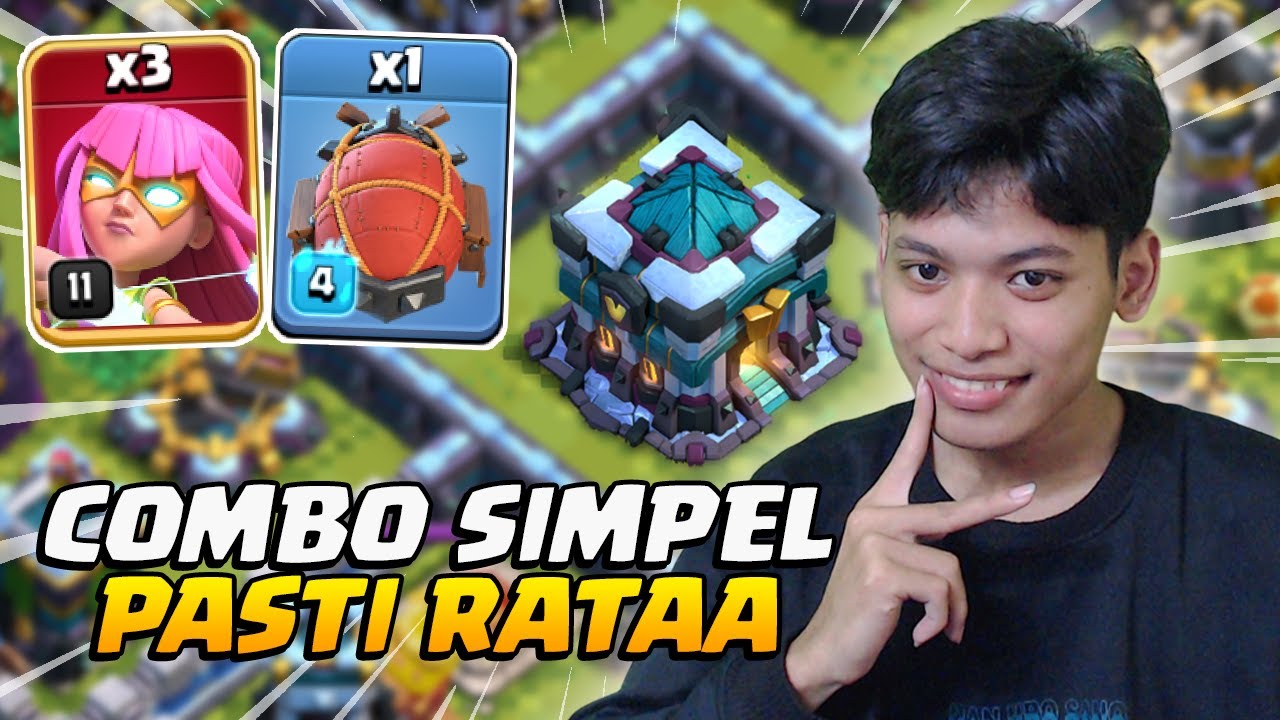 FIX PASTI RATA! Blimp Super Archer di TH 13 - COC Indonesia