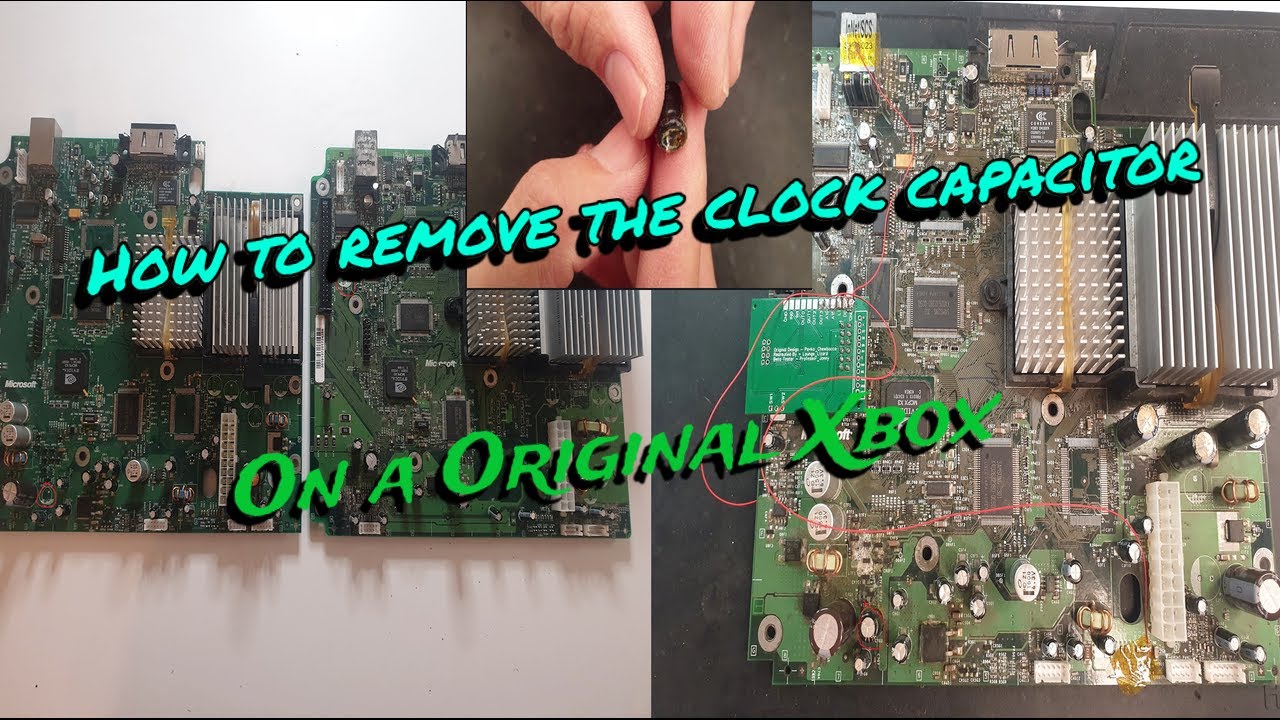 How to remove a clock capacitor from an original Xbox motherboard (1.2-1.4/1.6)