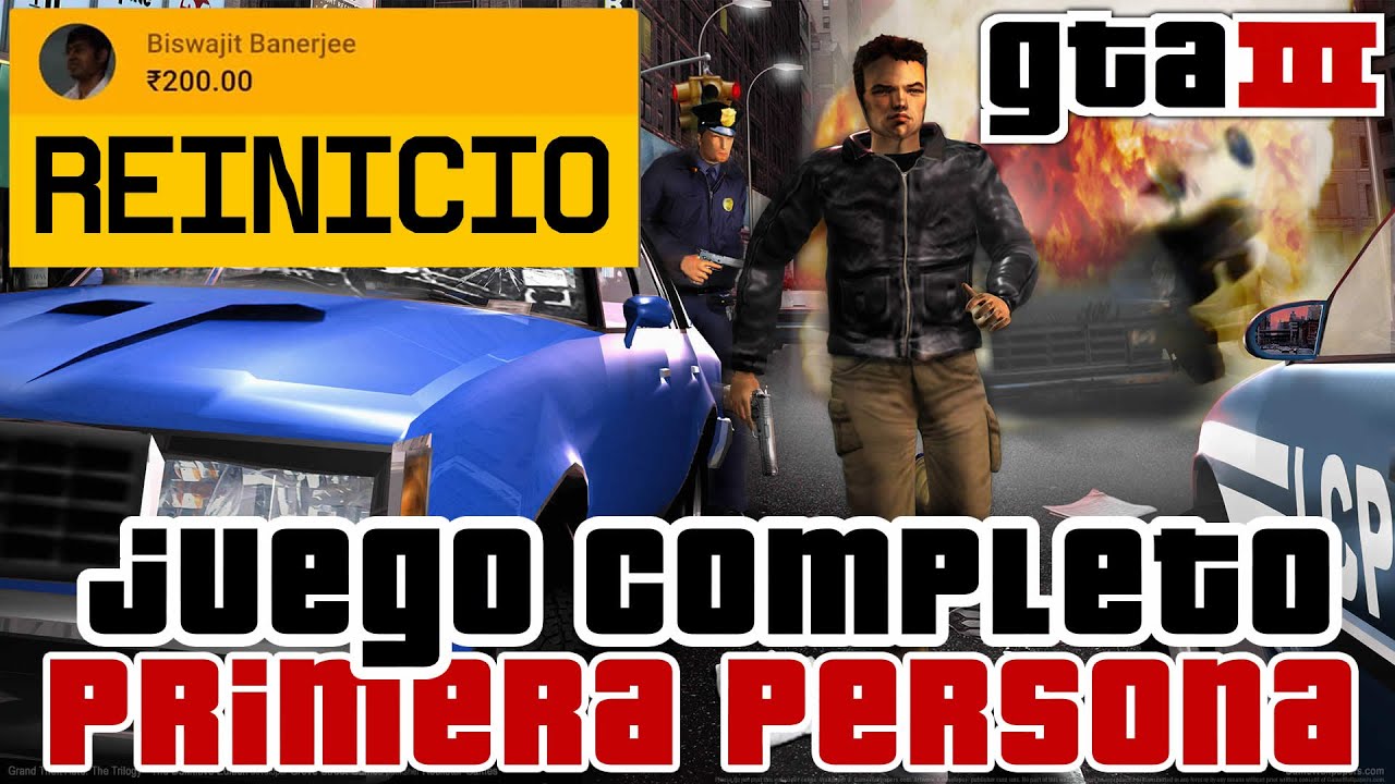 GTA 3 EN PRIMERA PERSONA JUEGO COMPLETO | SUPERCHAT 🟡 = REINICIO MISION |  META = REINICIO TODO