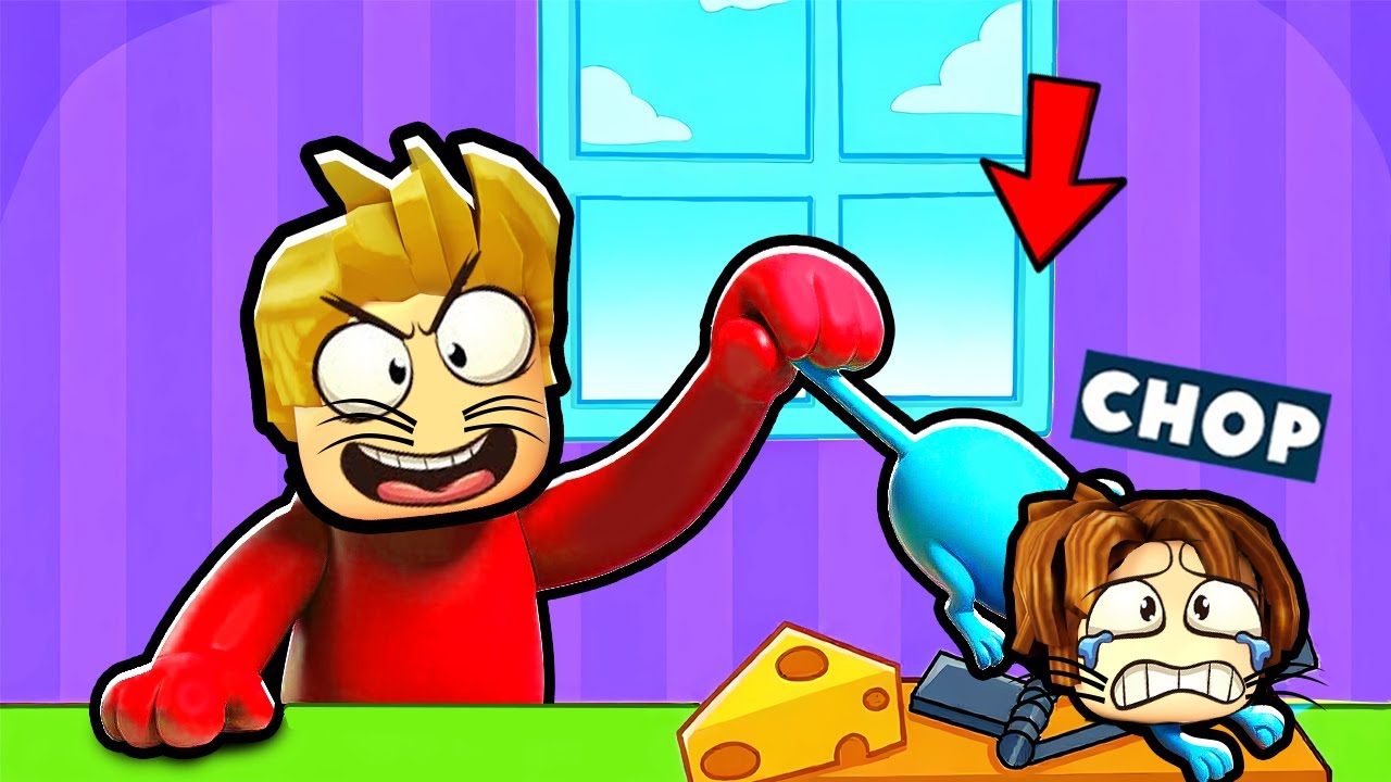 ROBLOX CHOP AND FROSTY PLAY ESCAPE THE CAT EAT THE CHEESE