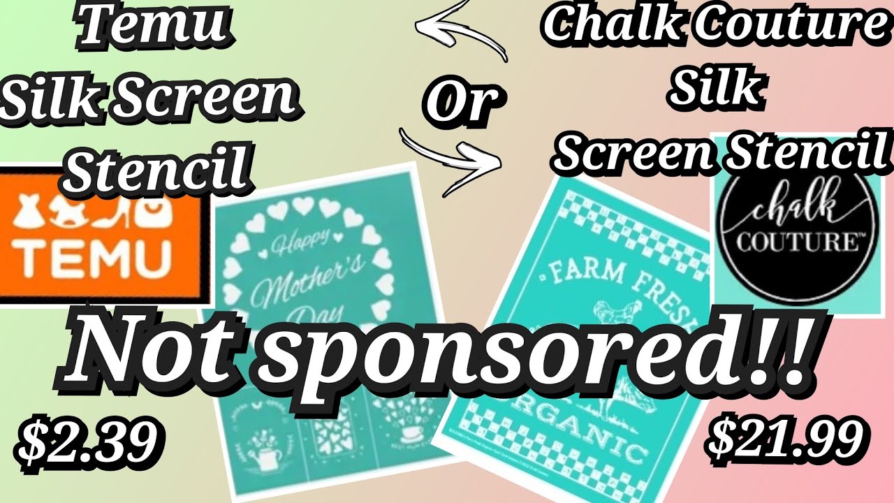 Temu vs Chalk Couture Silk Screen Stencils! Who's better???
