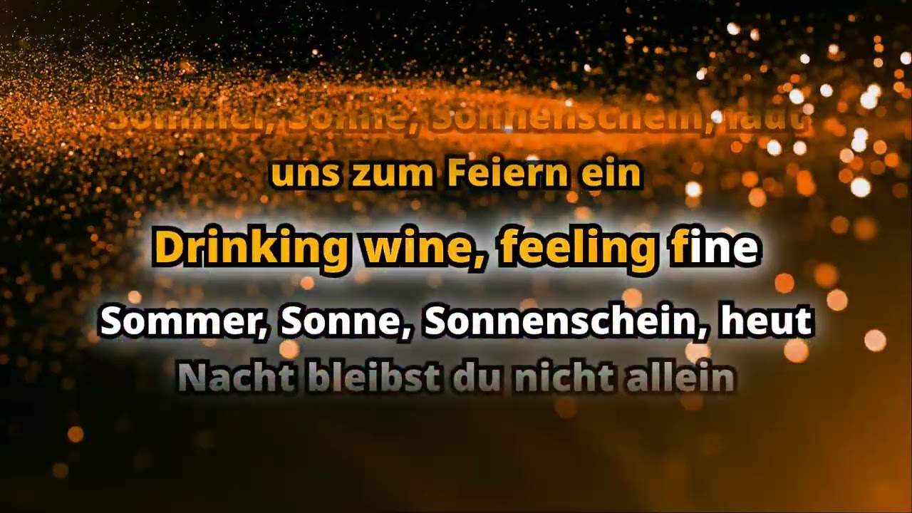 Drinking Wine Feeling Fine -  KARAOKE