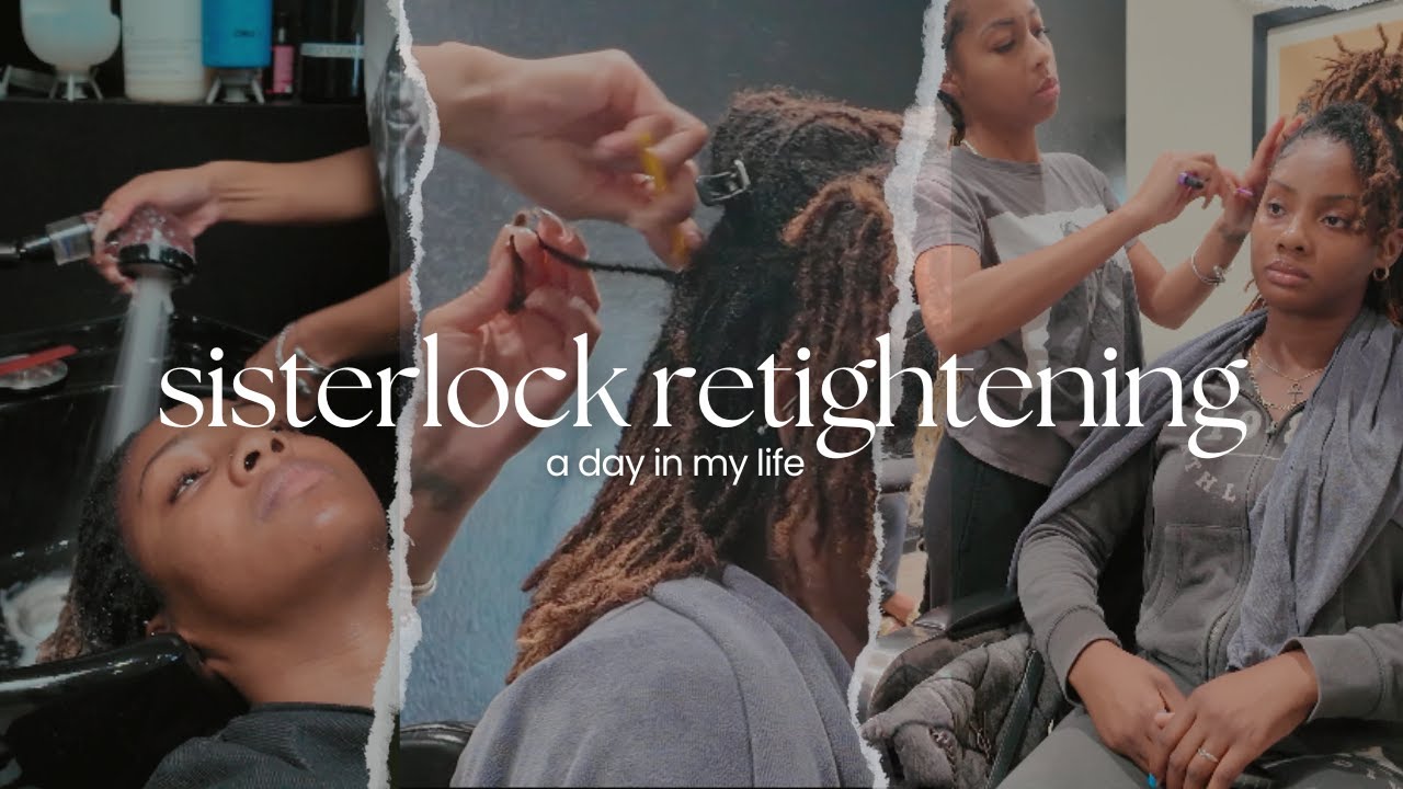 come with me to get my sisterlocks retightened 🌿 VLOG