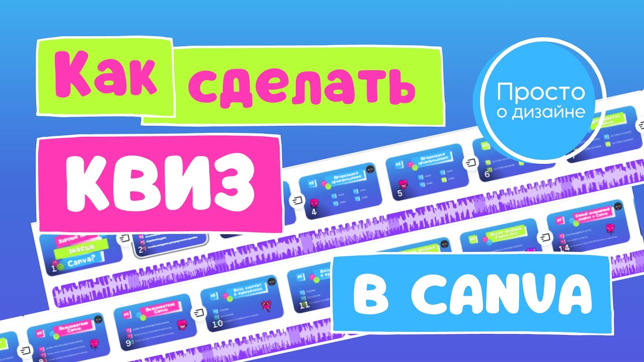 Как сделать Quiz видео для YouTube в Canva. Как создавать Квиз видео. Как создать викторину на Ютубе
