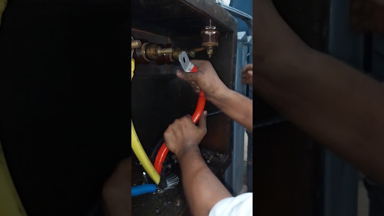 315 Kva Transformer LT Cable connection #electrician #wiring #machine #cable #transformers #440volt