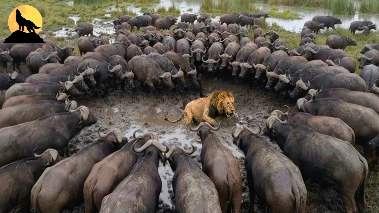 León vs Búfalo — La fuerza no es el factor decisivo #animalessalvajes | animales salvajes