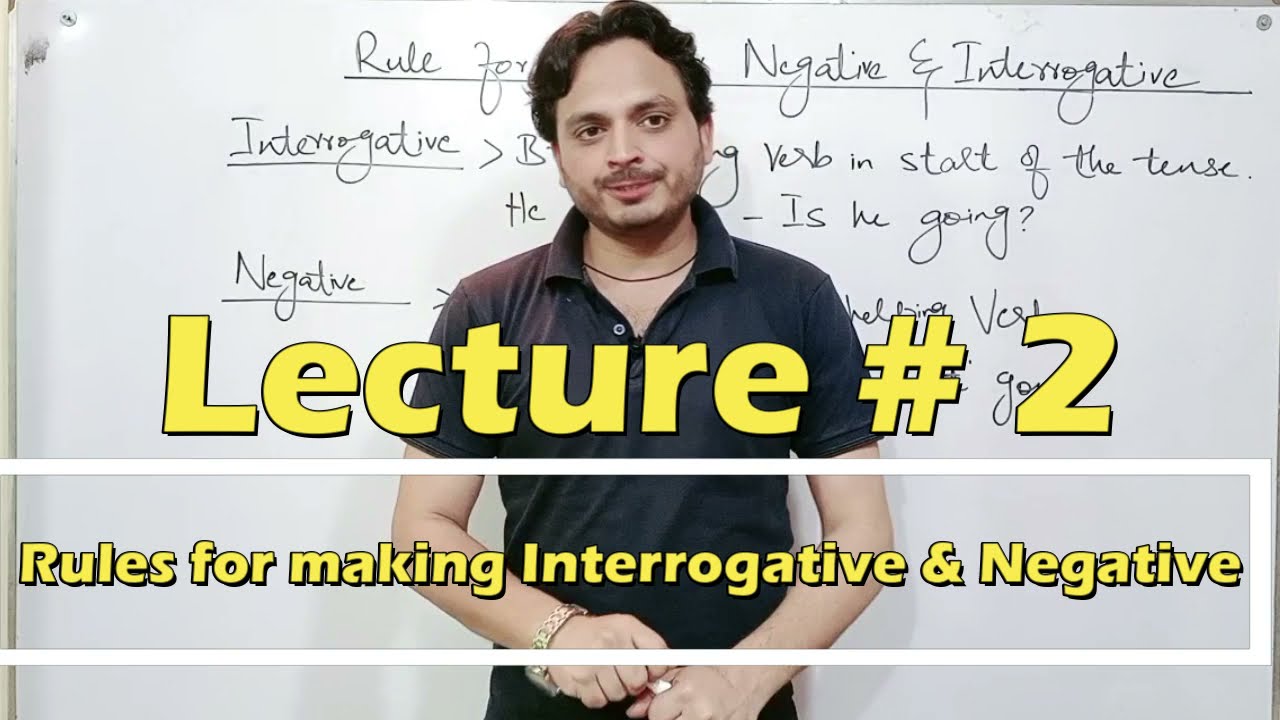 Rules for making Negative and Interrogative | Lecture no 2 | By Syed Ali Raza Kazmi