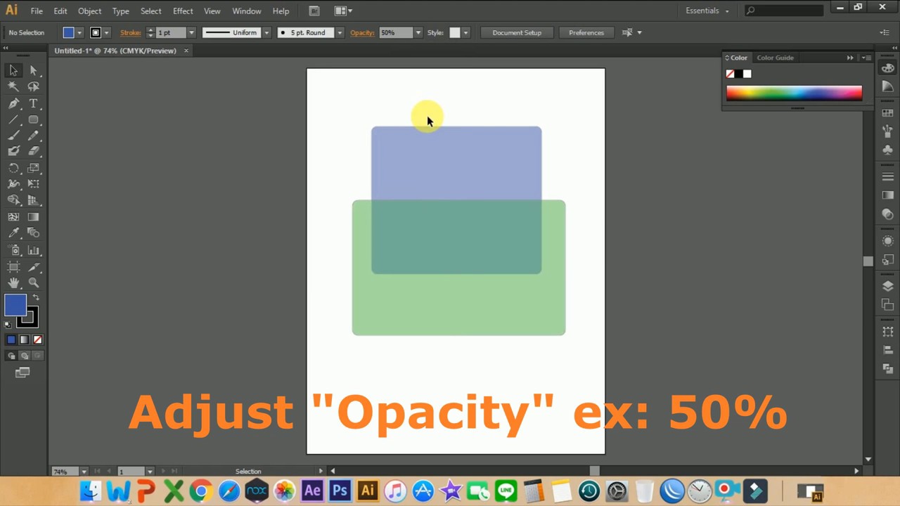 MAKE OBJECT TRANSPARENT LESS THAN A MINUTE #ILLUSTRATOR