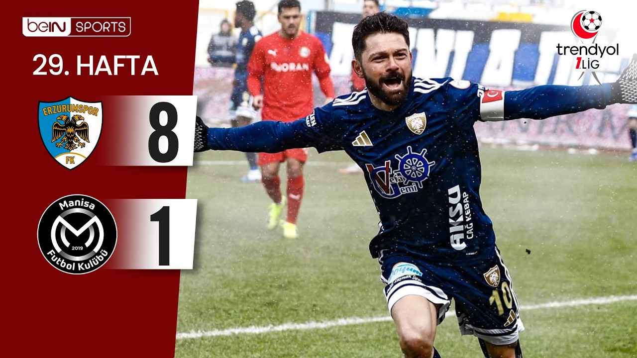 Erzurumspor FK (8-1) Manisa FK | 29. Hafta Maç ÖZETİ | Trendyol 1. Lig - 2025/26