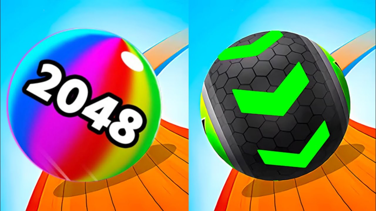 Ball Run 2048 infinity Vs Going Balls Speedrun - All Levels Android, ios Gameplay Walkthrough Ep.8