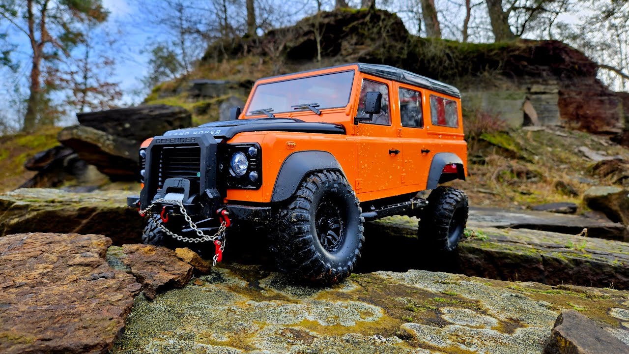 First Run // FM 101 // Land Rover Defender Doublee // Super RC Scale Crawler 1:8 Geopark Frankenberg
