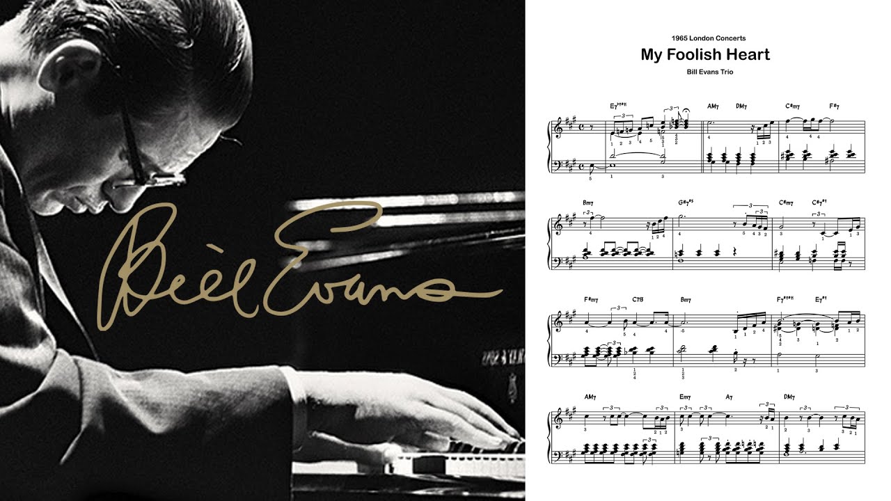 🎹 Bill Evans - My Foolish Heart : Transcription - Fingering BBC #evans #jazz #piano #trascription