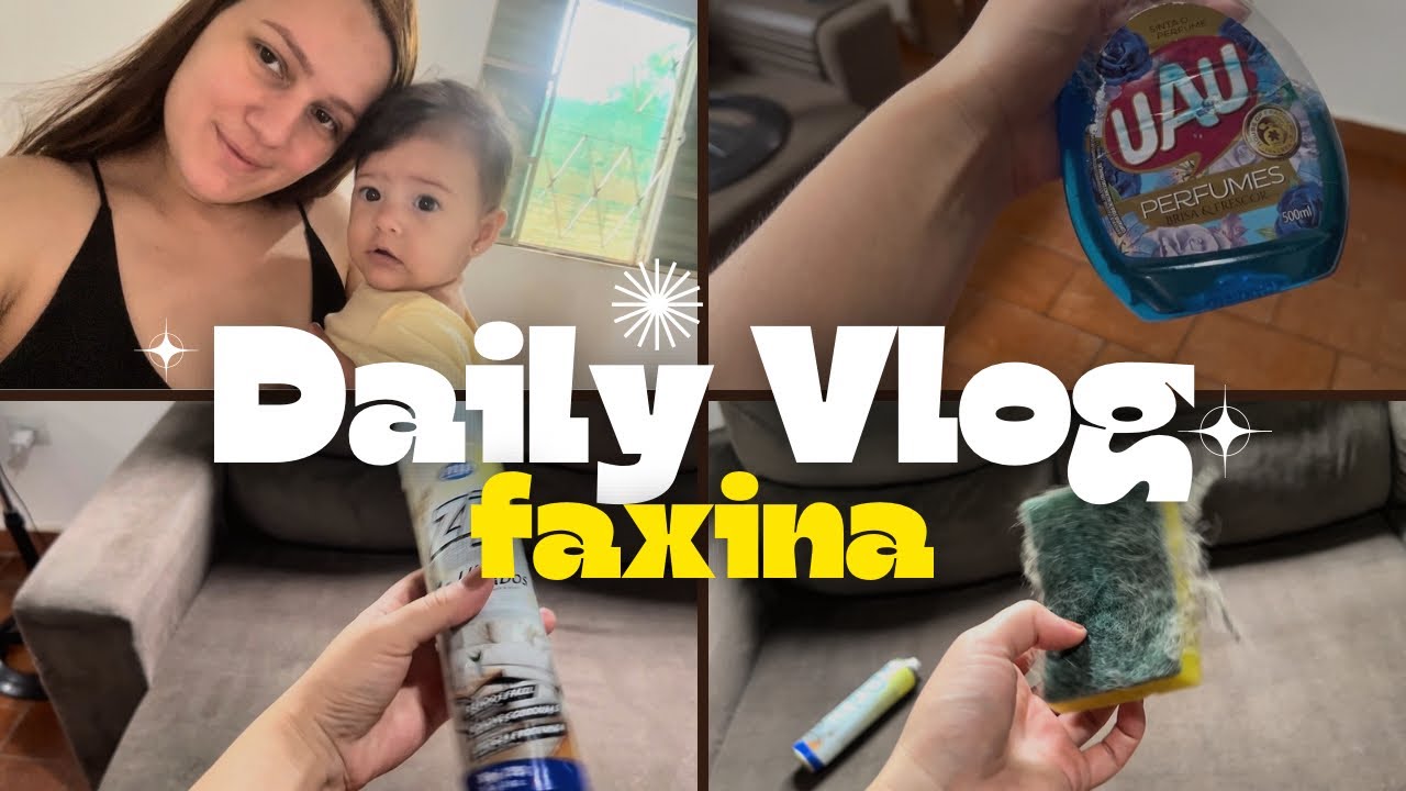 Daily Vlog | Lavei a casa jogando água 😱 limpeza do dia a dia + sofá limpo .