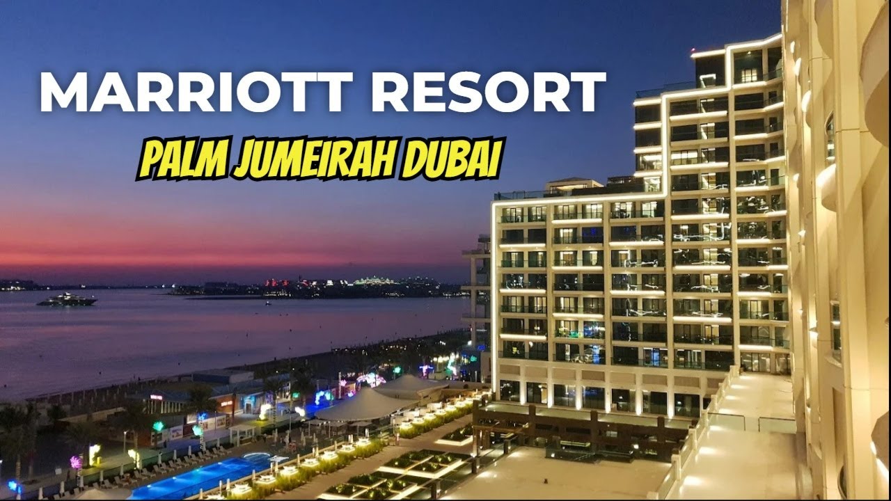 21 час в отеле Marriott Palm Jumeirah Dubai | Полное погружение в атмосферу роскошного курорта (4K)