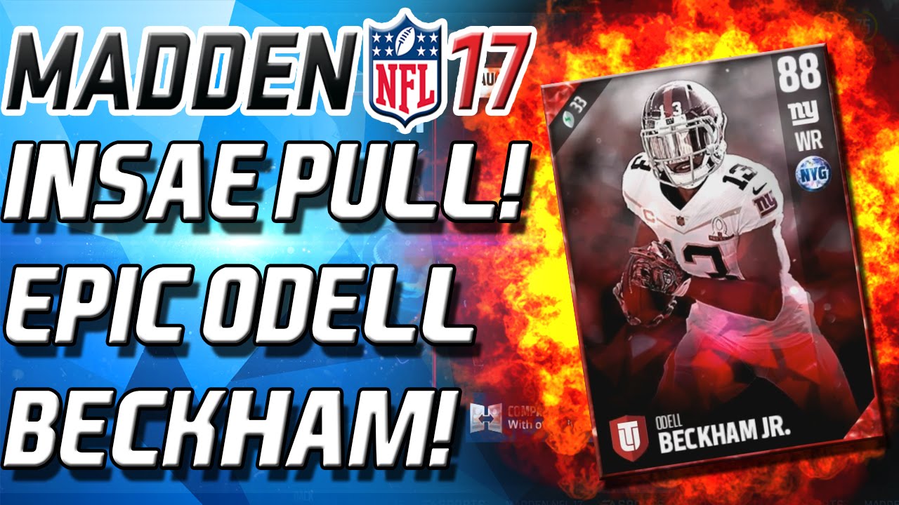 BEST MADDEN PACK! INSANE ODELL BECKHAM PULL! - Madden 17 Ultimate Team