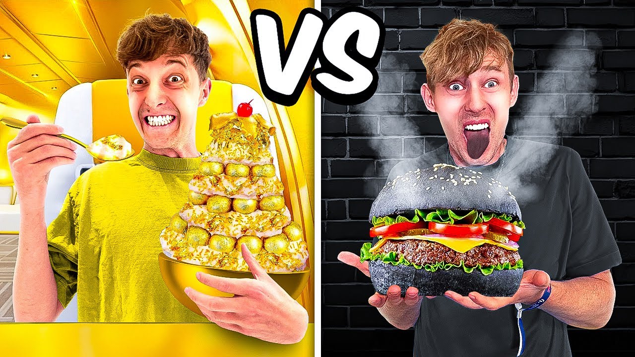 24 STUNDEN MIT EINER FARBE ÜBERLEBEN! 🤢 (GOLD vs SCHWARZ)