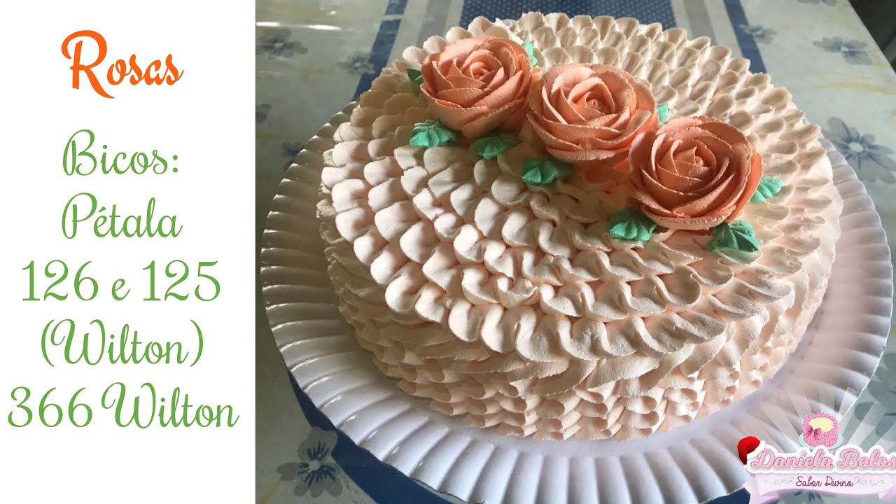 Confeitando com bicos pétala 126 e 125 Wilton