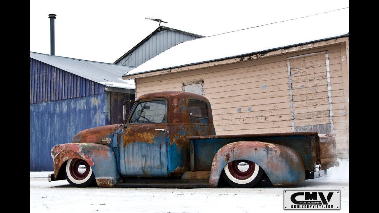 Stoner's Speed Shop Bagged Chevy time lapse build air ride dubstep music  roadkill patina go pro