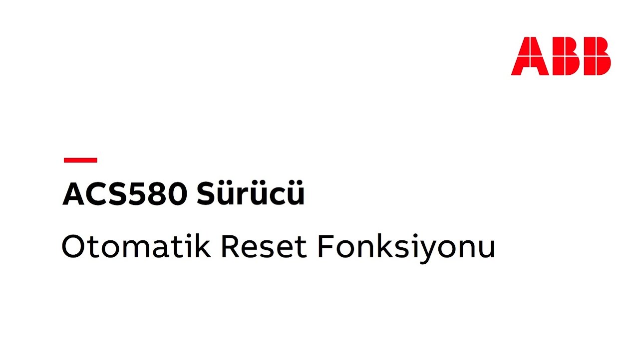 25- ACS580 Otomatik Reset Fonksiyonu