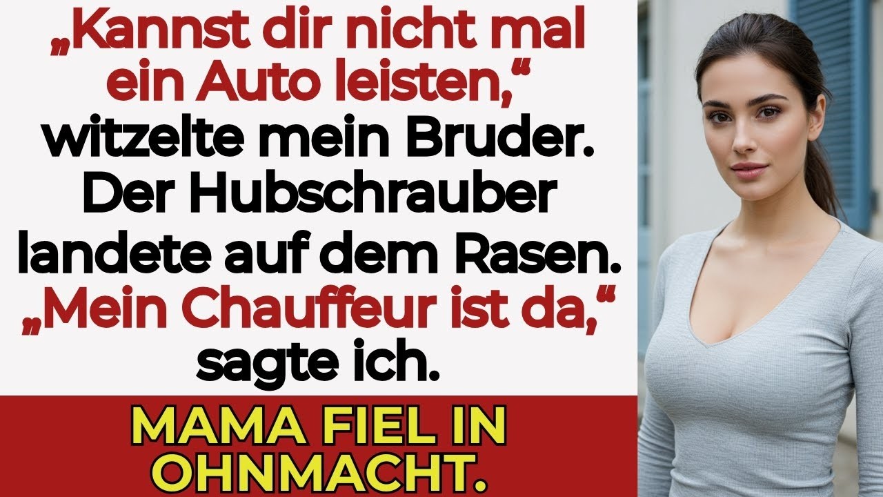 „Beim Familienessen lachten sie über meine Armut — bis mein Hubschrauber landete“