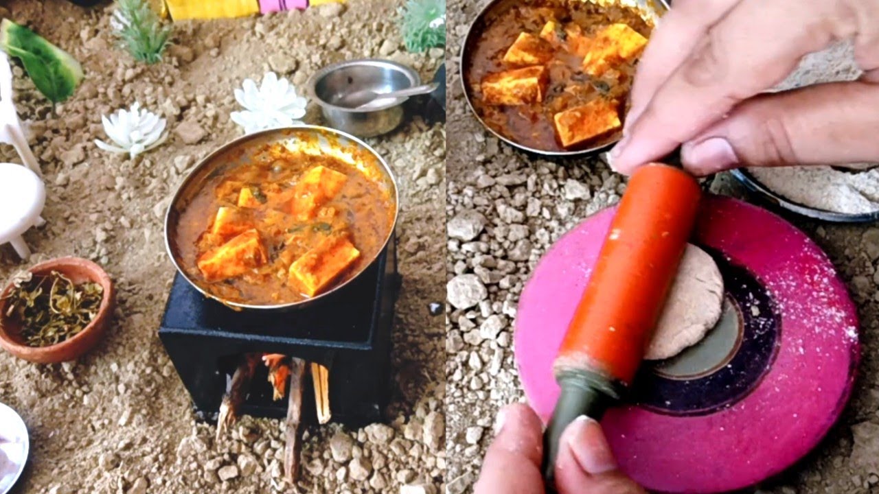 miniature Shahi paneer and roti//miniature cooking, mini food recipes, shahi paneer