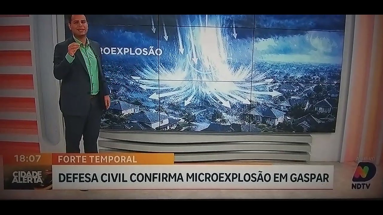 Record/NDTV/Cidade Alerta SC: Defesa Civil de SC confirma microexplosao em Gaspar 