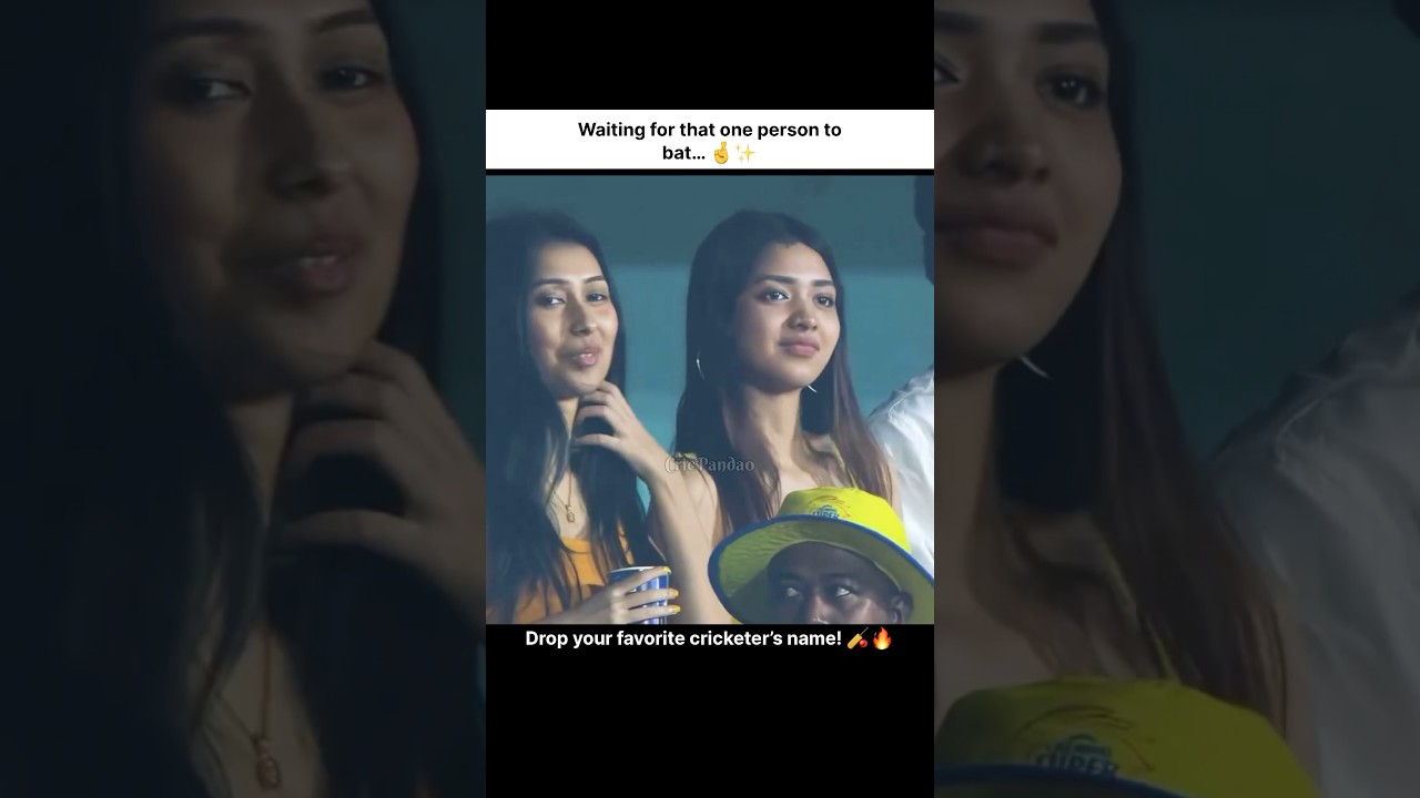 That Cute Fan Girl&rsquo;s Reaction Says It All! 😍 #ipl #cricket #fangirl #csk #trending #shorts #msdhoni
