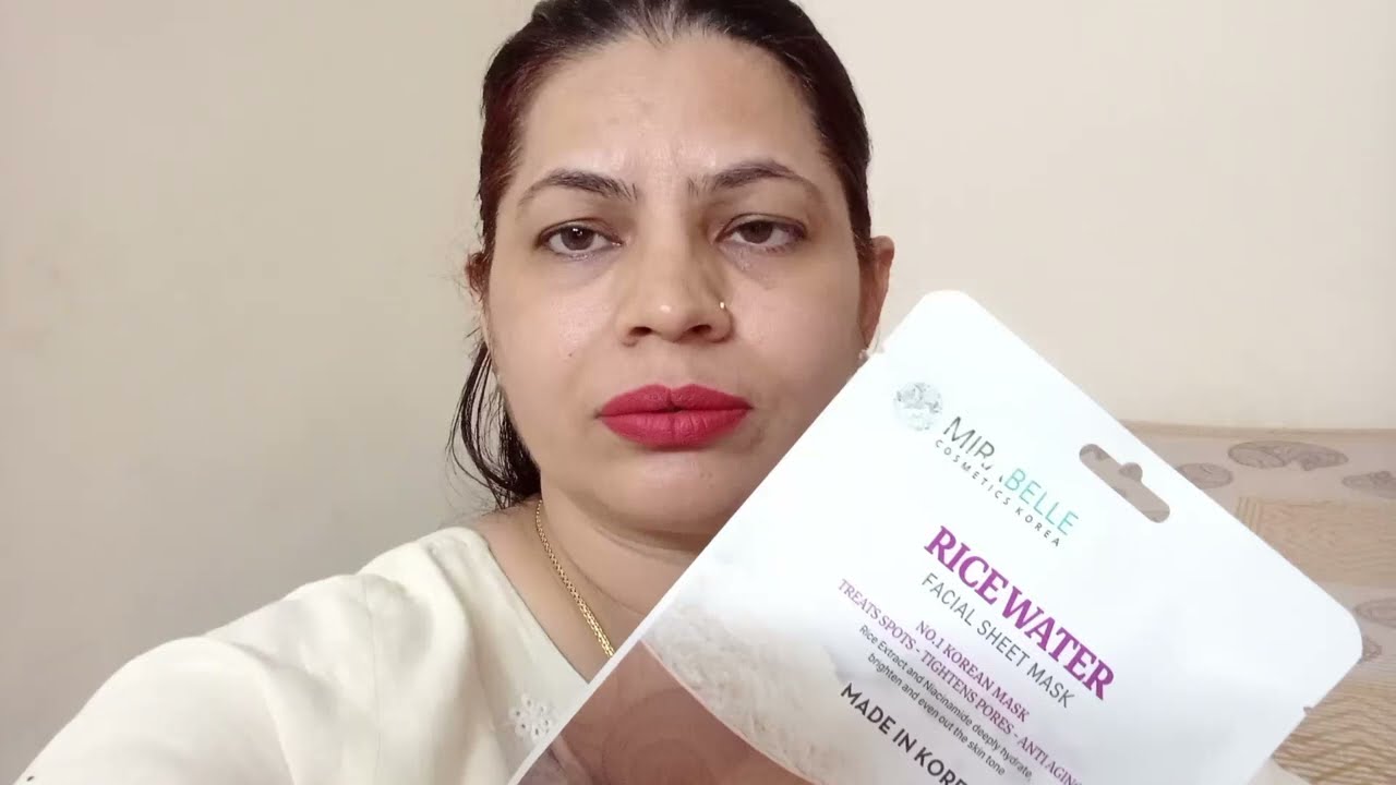 #Rice water face mask sheet 🌟✨ #Treats spots+Tightens pores+Anti ay face mask sheet #Mira belle