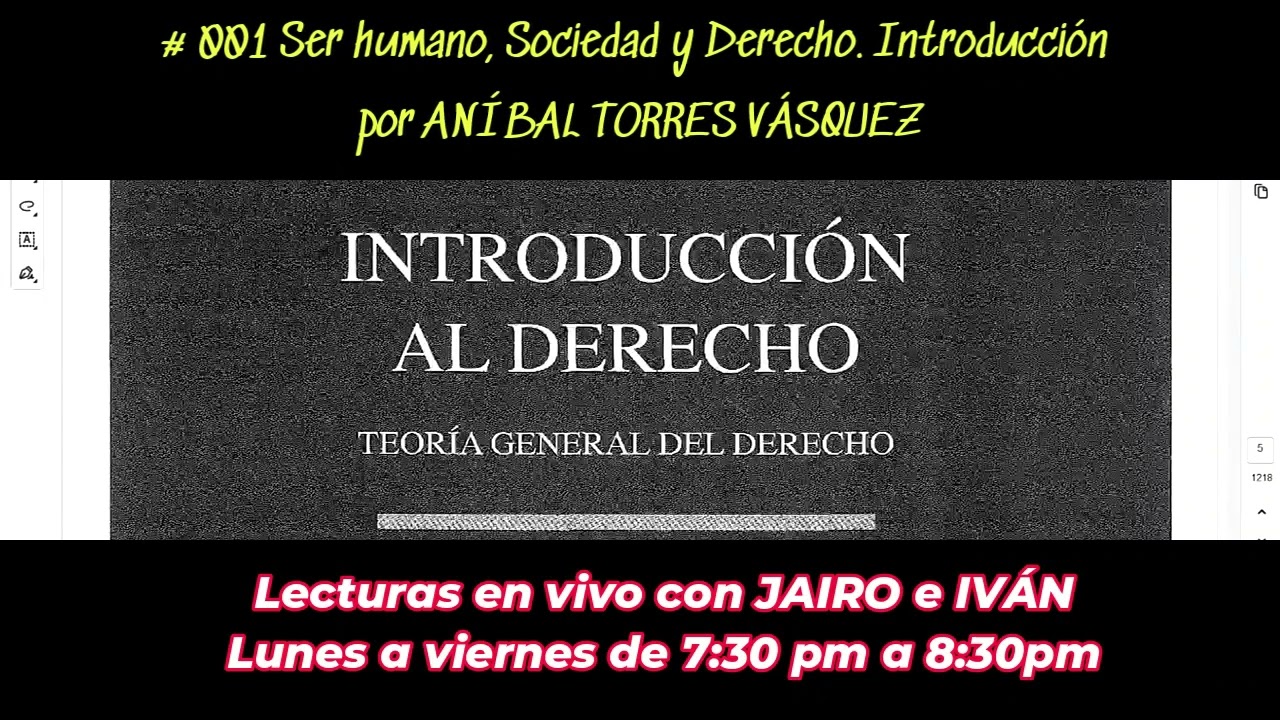 #001 SER HUMANO, SOCIEDAD Y DERECHO por ANIBAL TORRES VASQUEZ