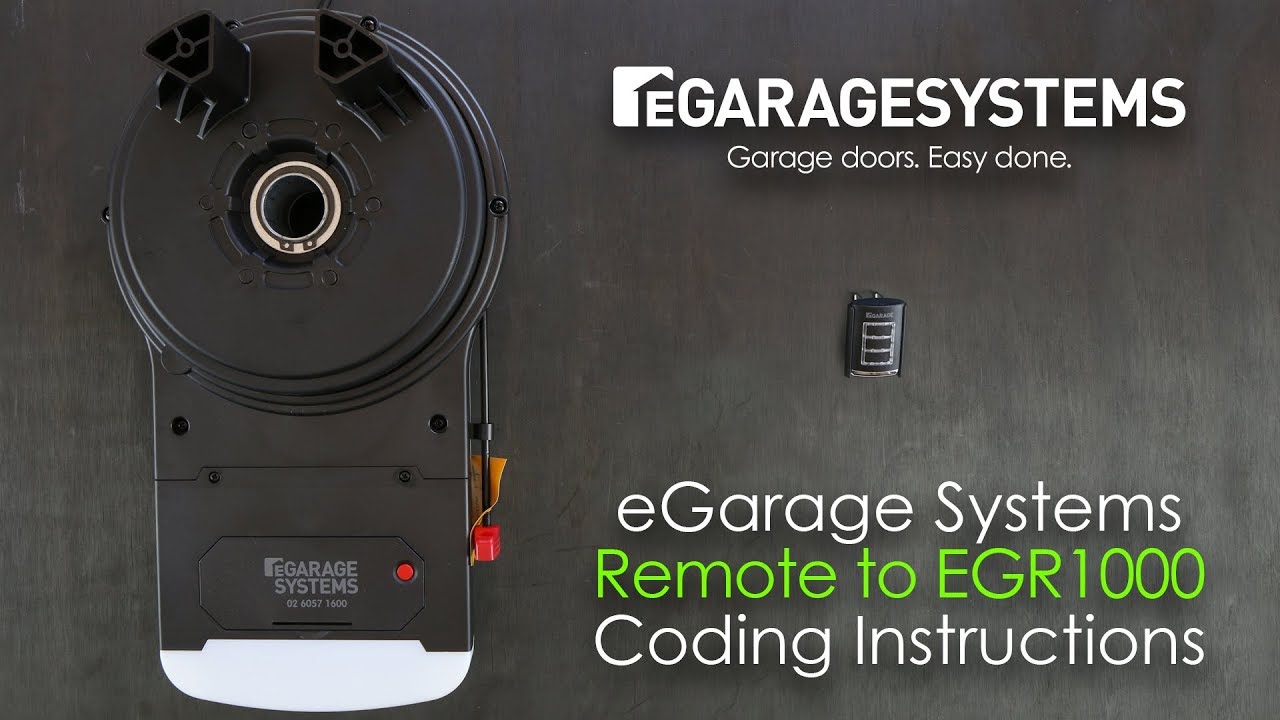 eGarage Systems EGR1000 Garage Door Opener/Remote Coding Instructions