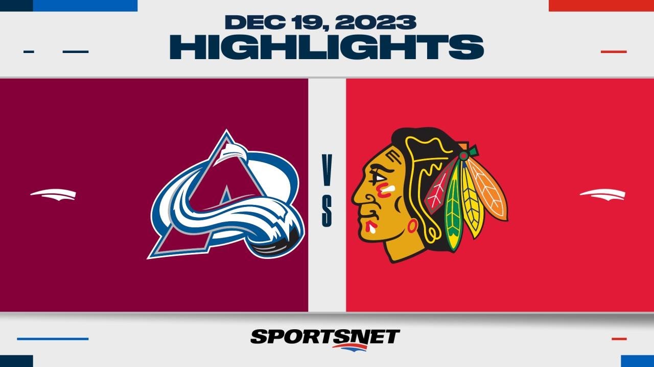 NHL Highlights | Avalanche vs. Blackhawks - December 19, 2023