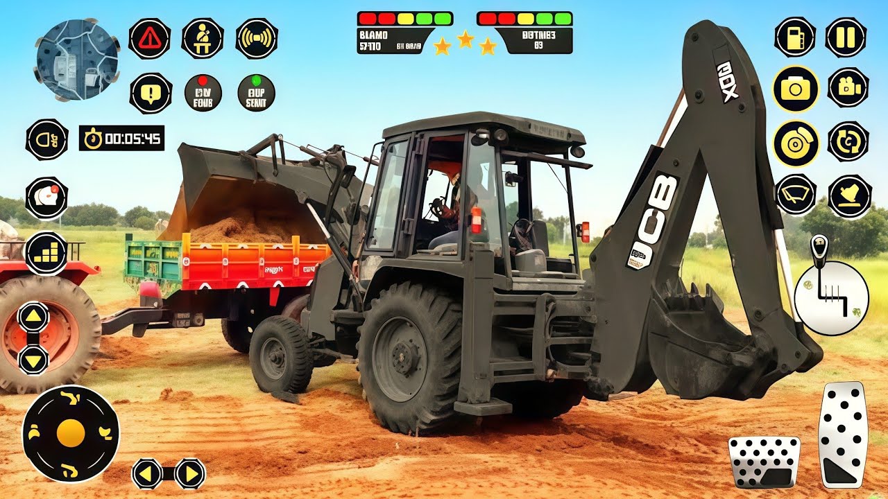 🚜 JCB in Action – Two Tiny Tractors Taken Down 💥#jcbmachine #jcbmachine #trector #trector #trending 