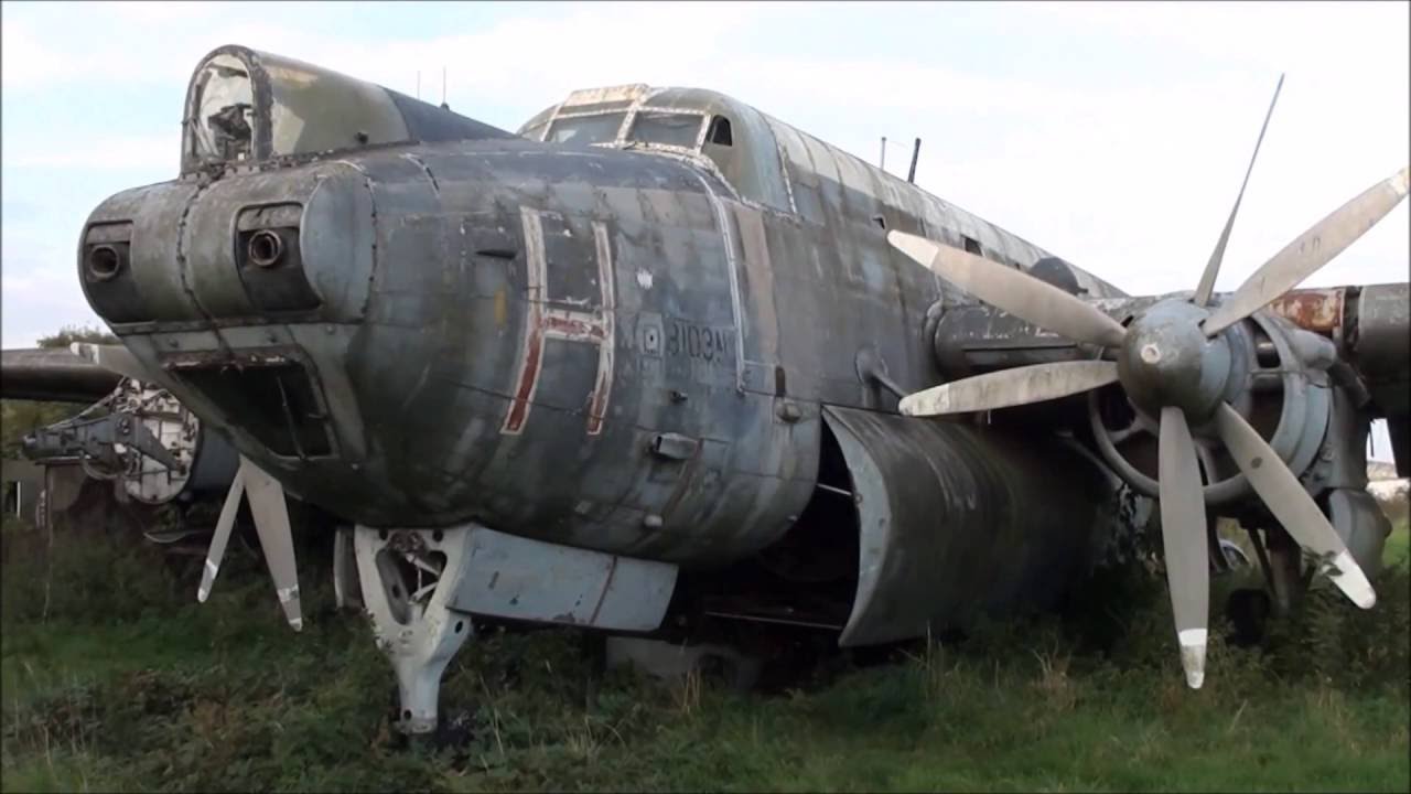 Derelict Shackleton at Long Marston Airfield +Engine run Coventry