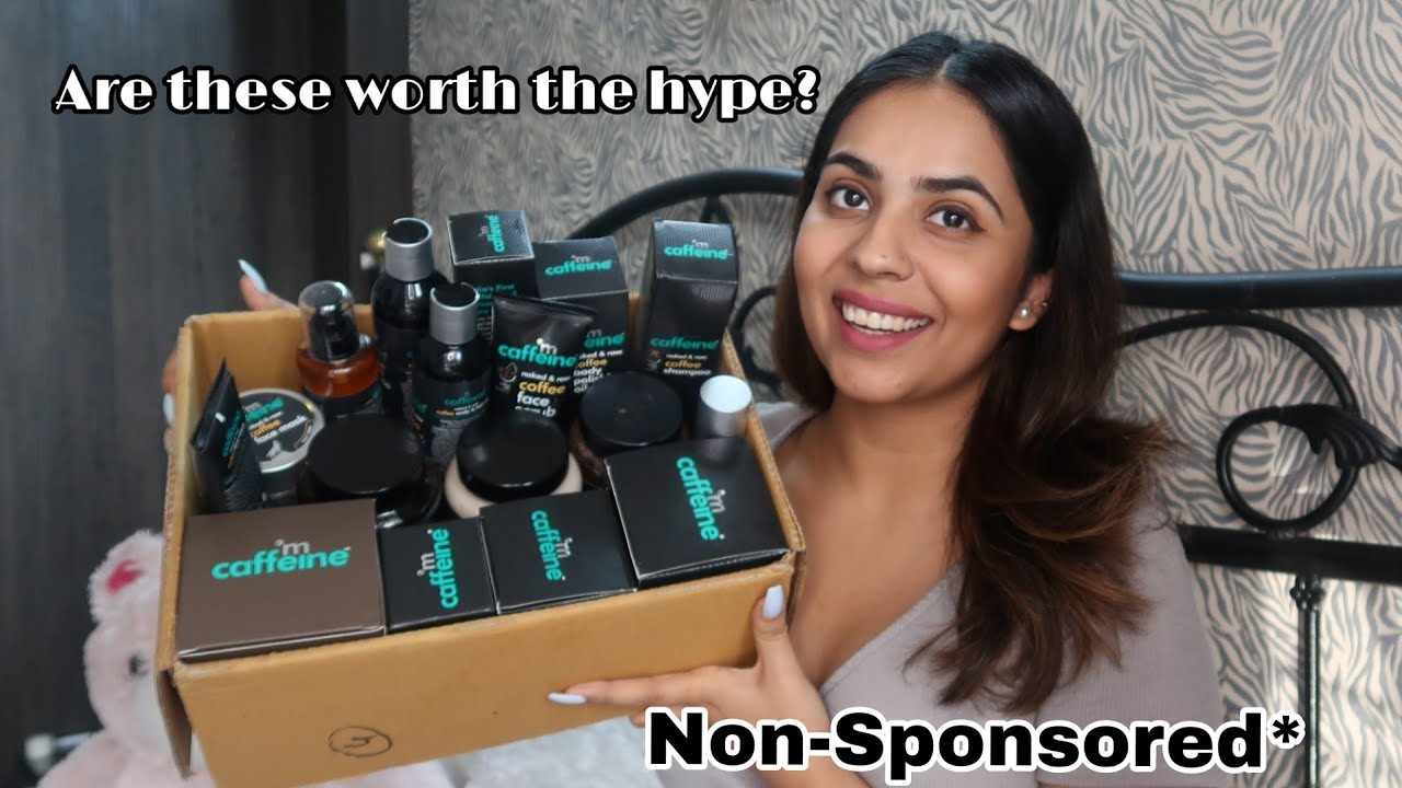 mCaffeine Products non sponsored review, 10+ products, StyledBy Mohini
