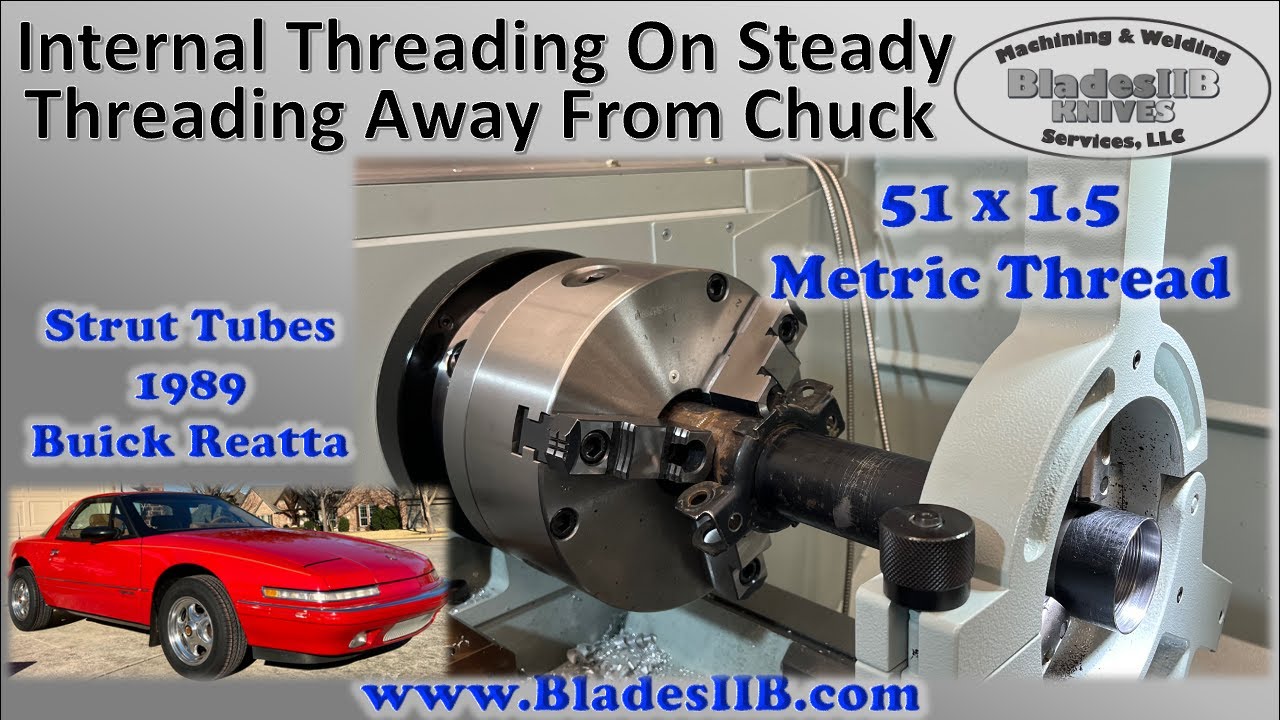 Internal Threading Away From The Chuck On A Steady Rest - Metric Threads Can't Use The Half-nuts