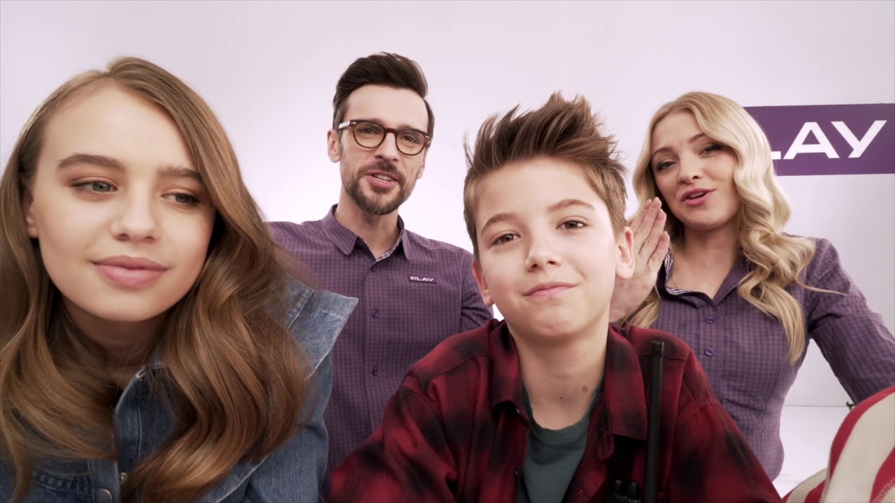 Jarek Bieniuk z rodziną w reklamie Play- making of
