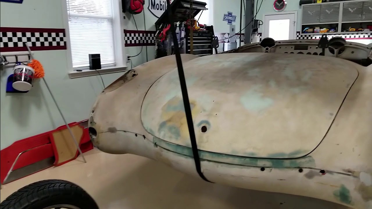 Original 1956 C1 Corvette Restomod-Lowering/ Fitting the Body onto Chassis